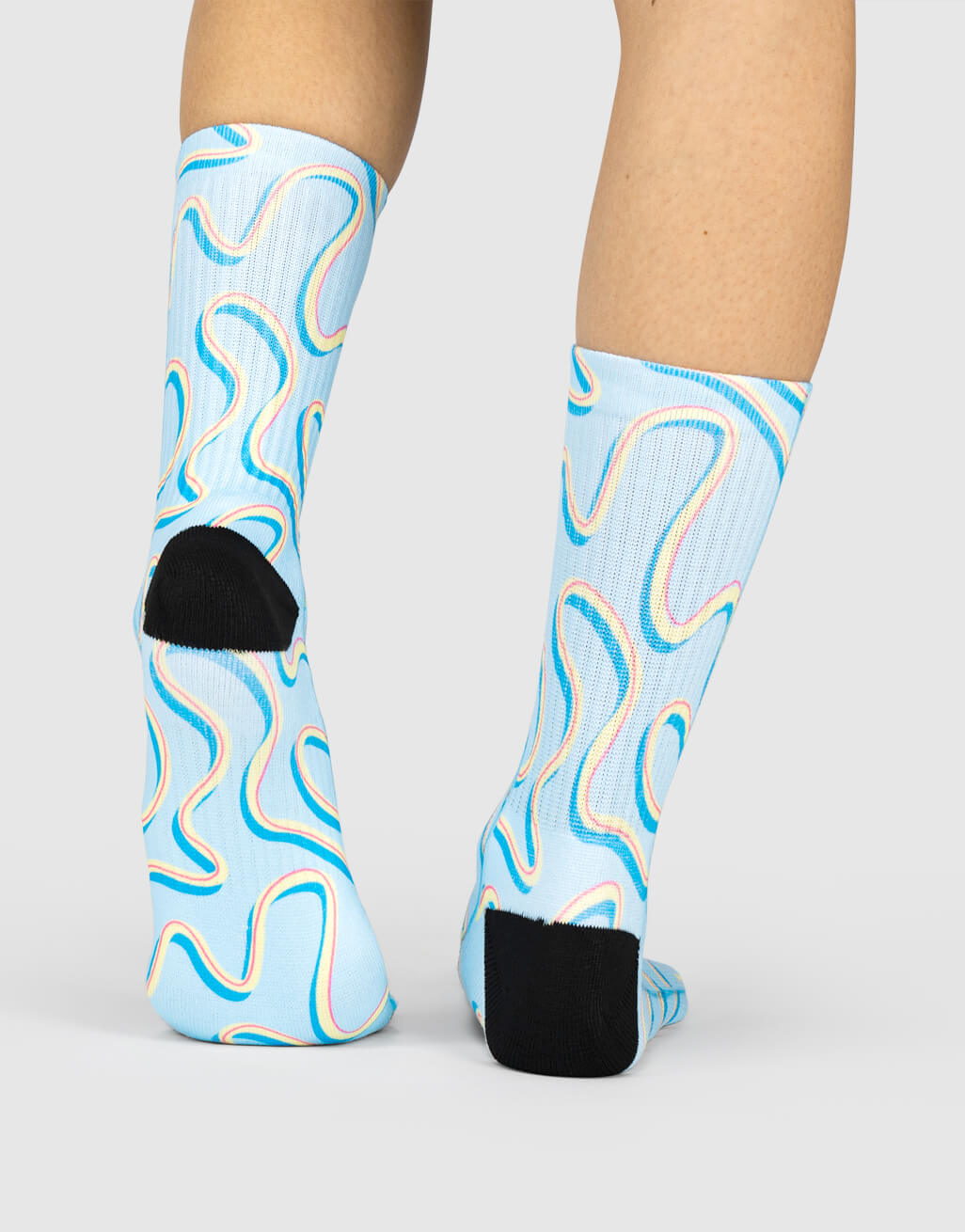 Yellow Swirl Socks