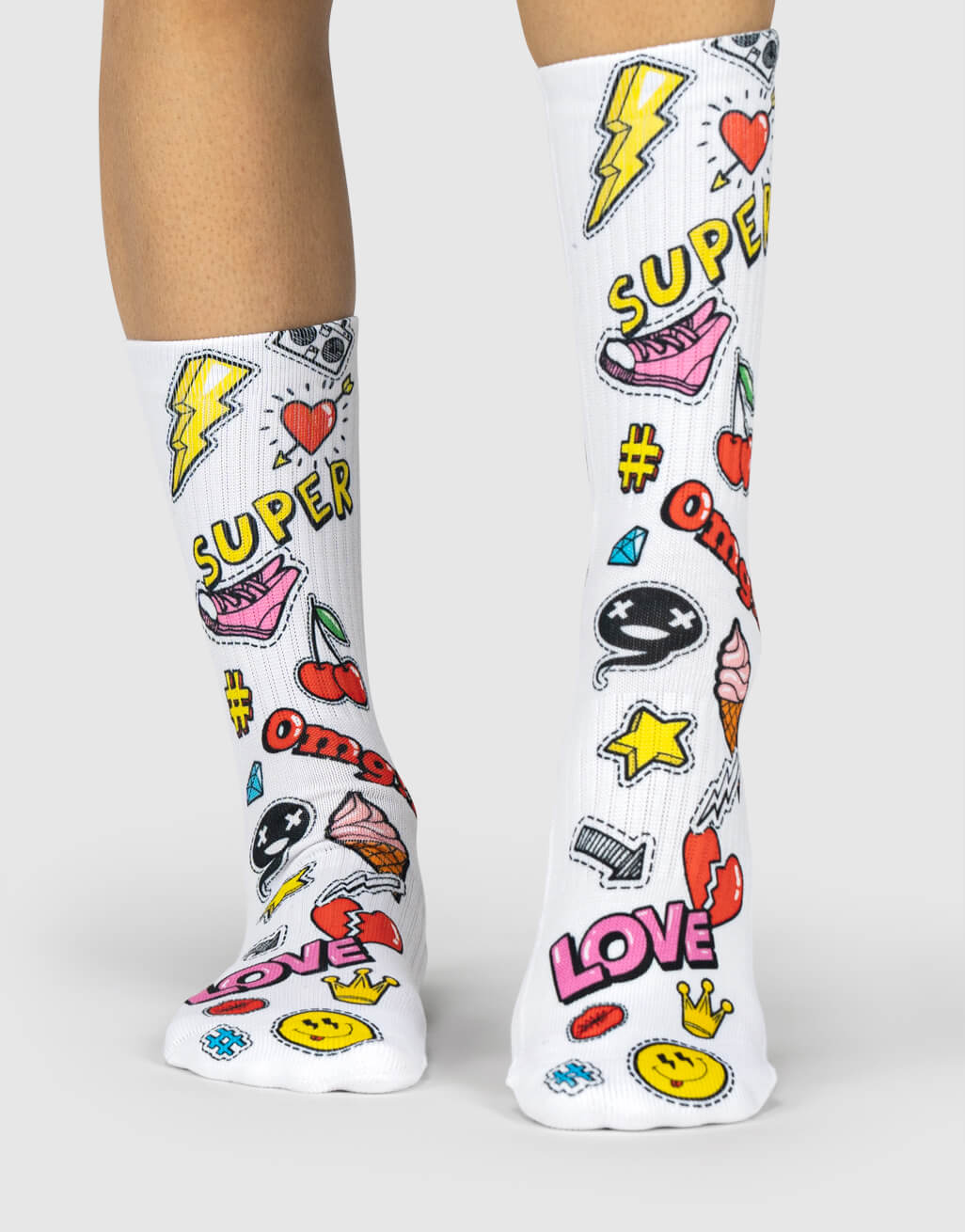 Retro Sticker Socks