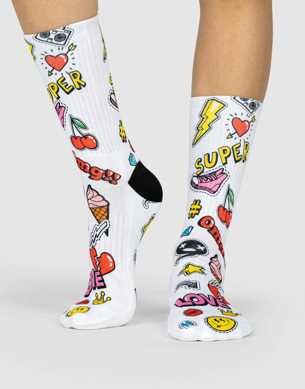 Retro Sticker Socks