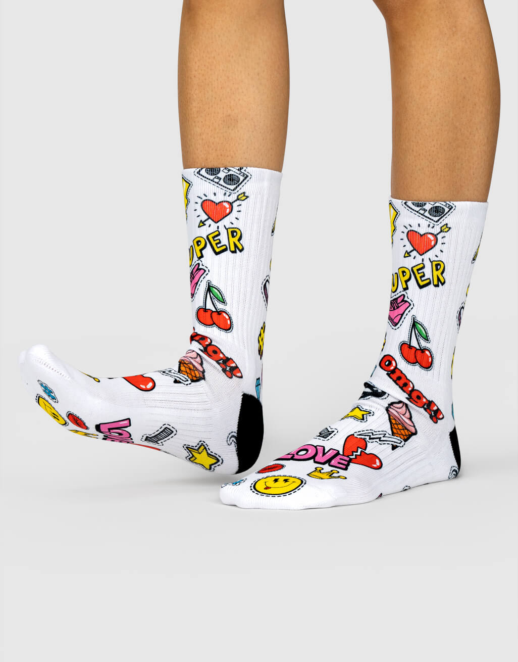 Retro Sticker Socks