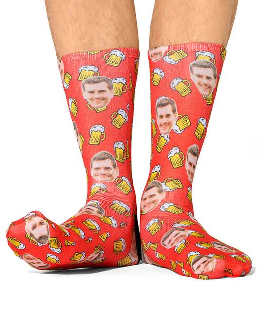 Beer Face Custom Socks