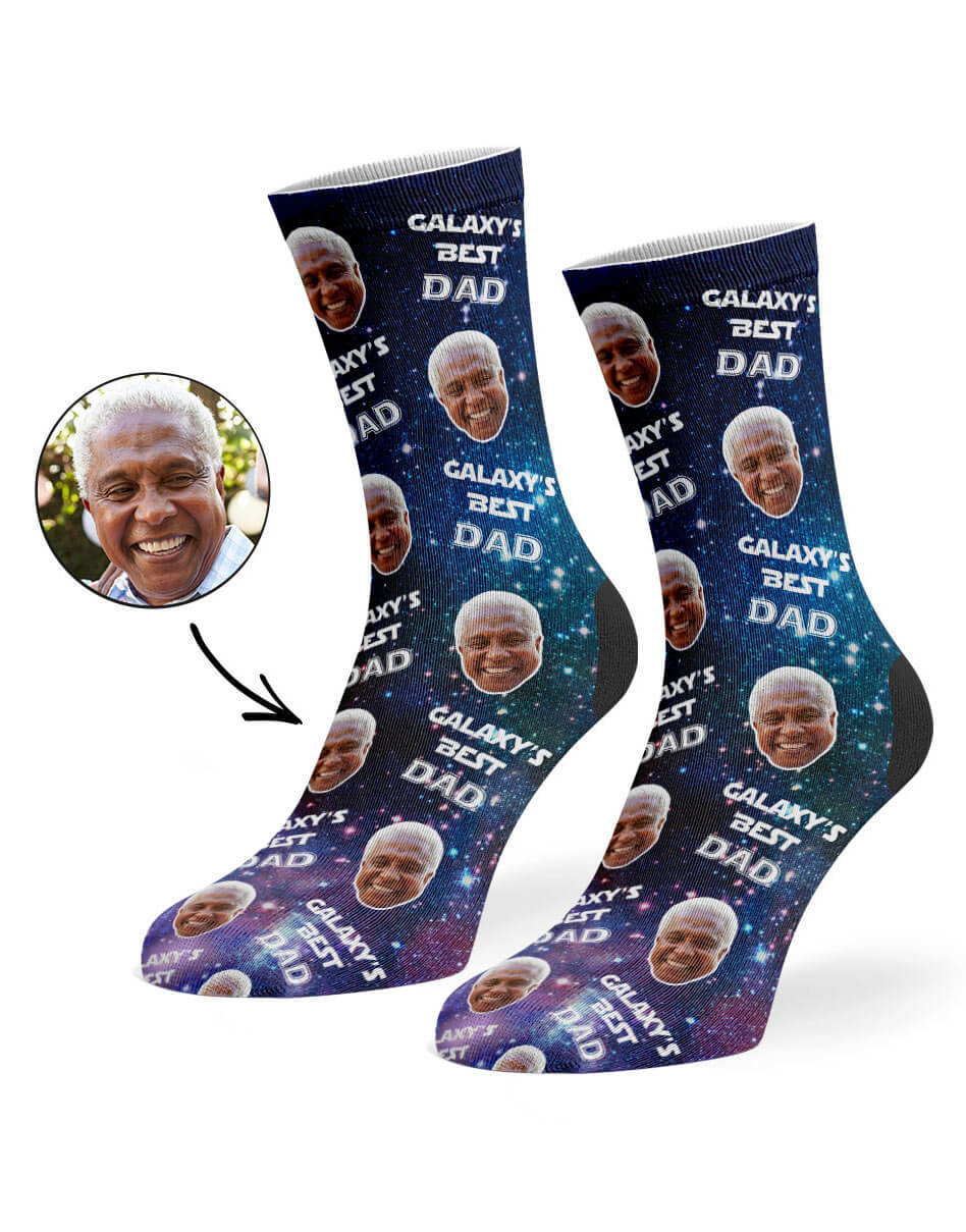 Galaxy's Best Dad Custom Socks