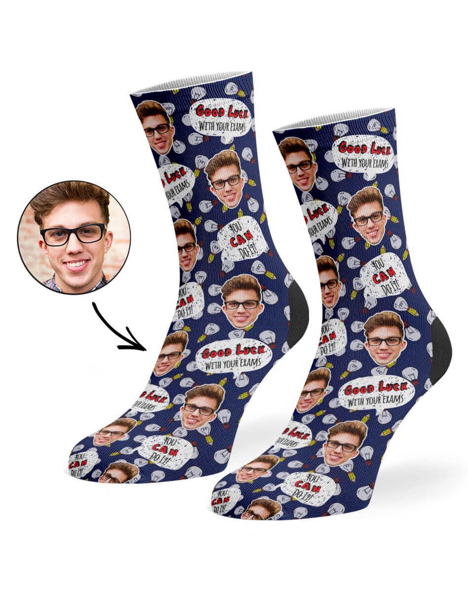 Good Luck With Your Exams Custom Socks