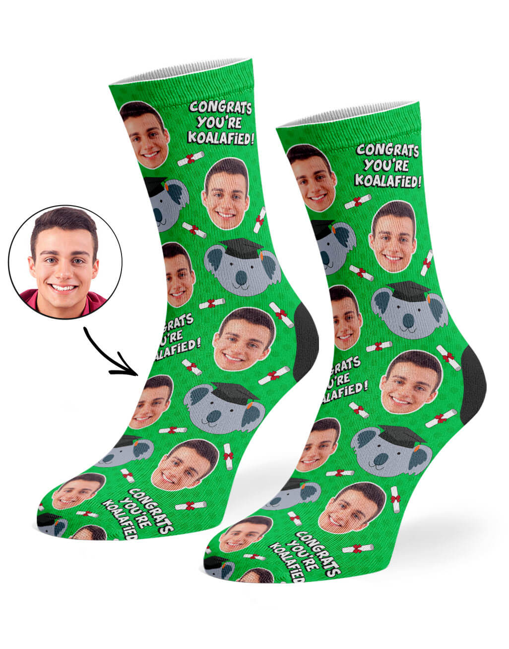 Congrats You're Koalafied Custom Socks
