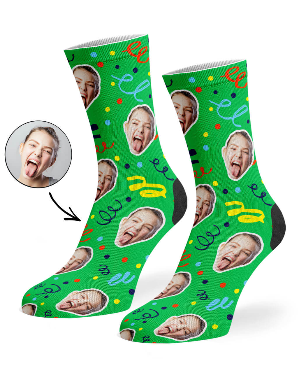 Celebration Confetti Custom Socks