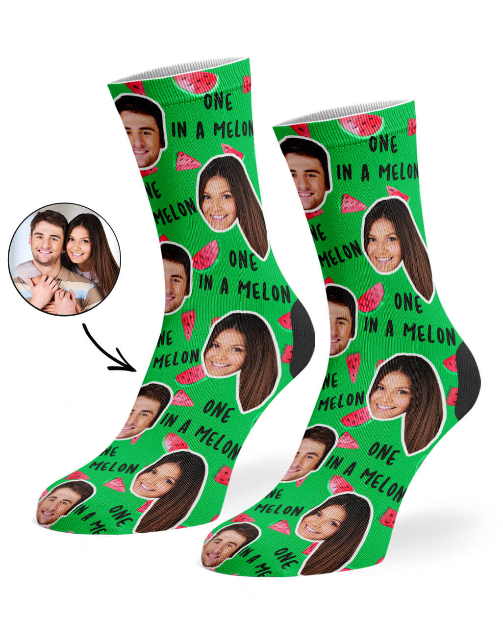 One In A Melon Custom Socks