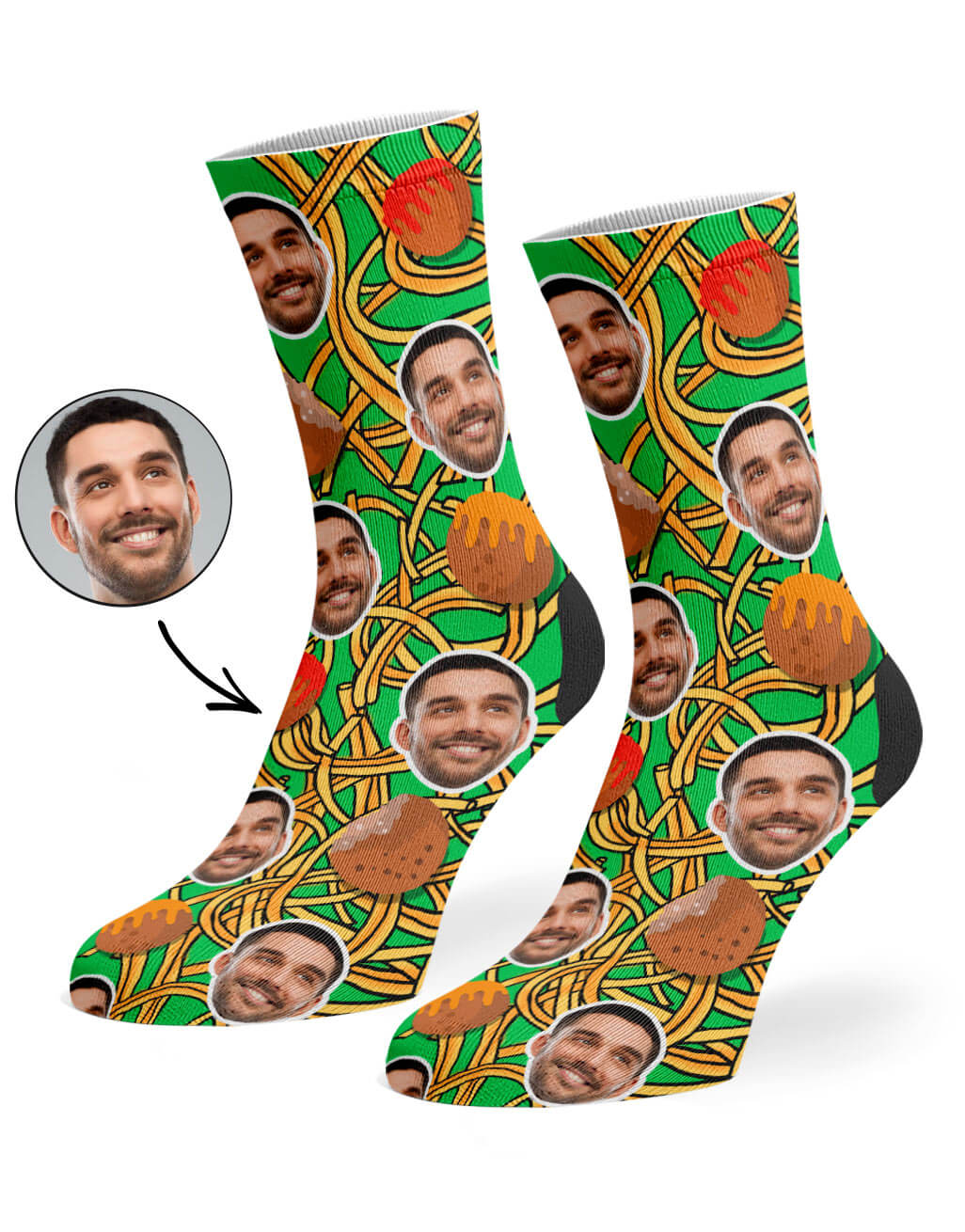 Spaghetti & Meatballs Custom Socks