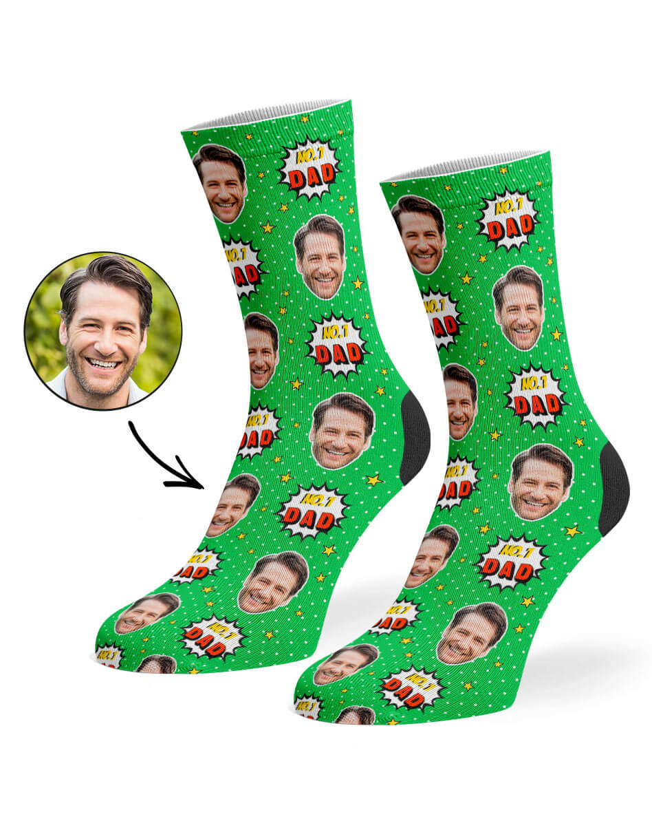 Number 1 Dad Custom Socks