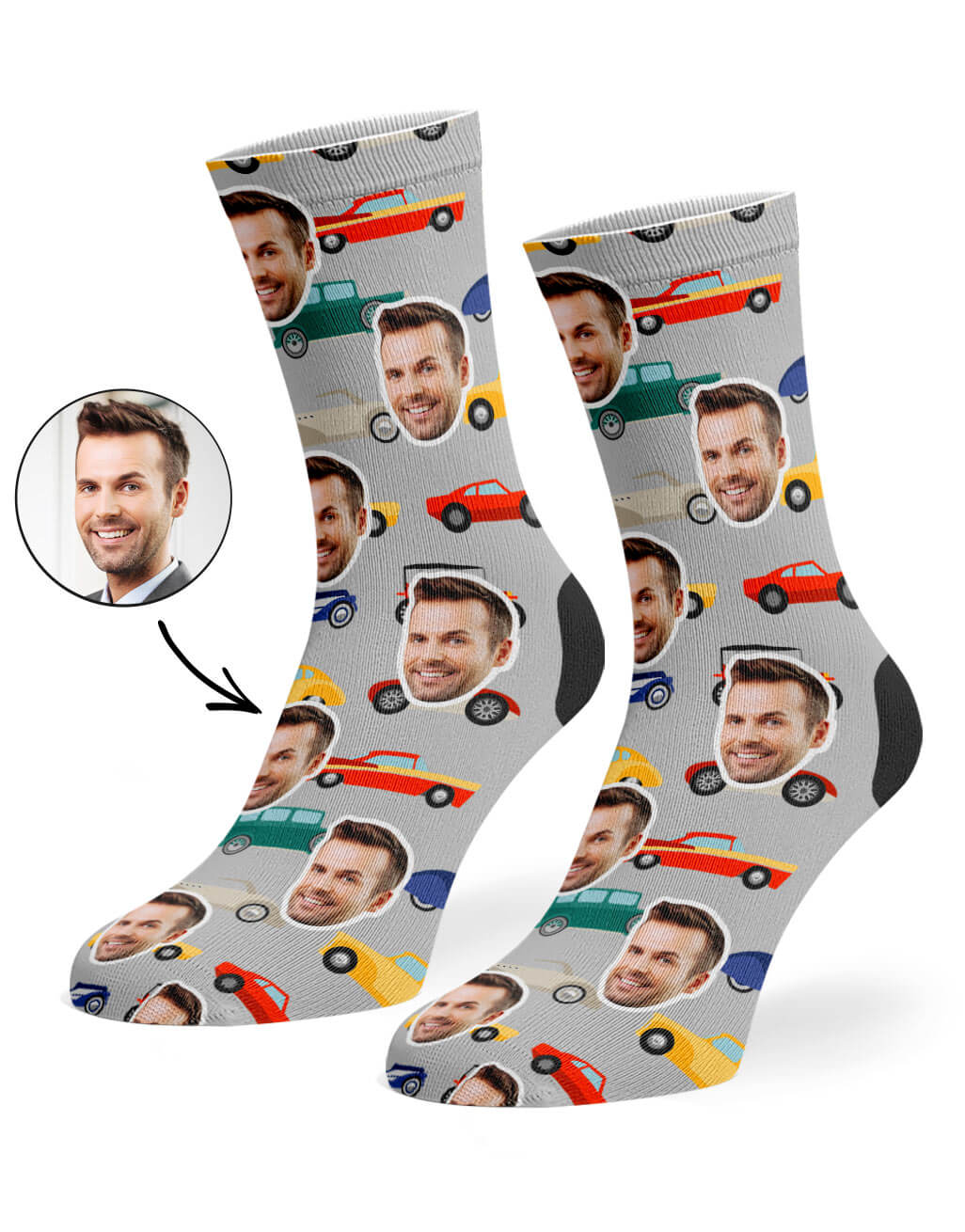 Car Face Custom Socks