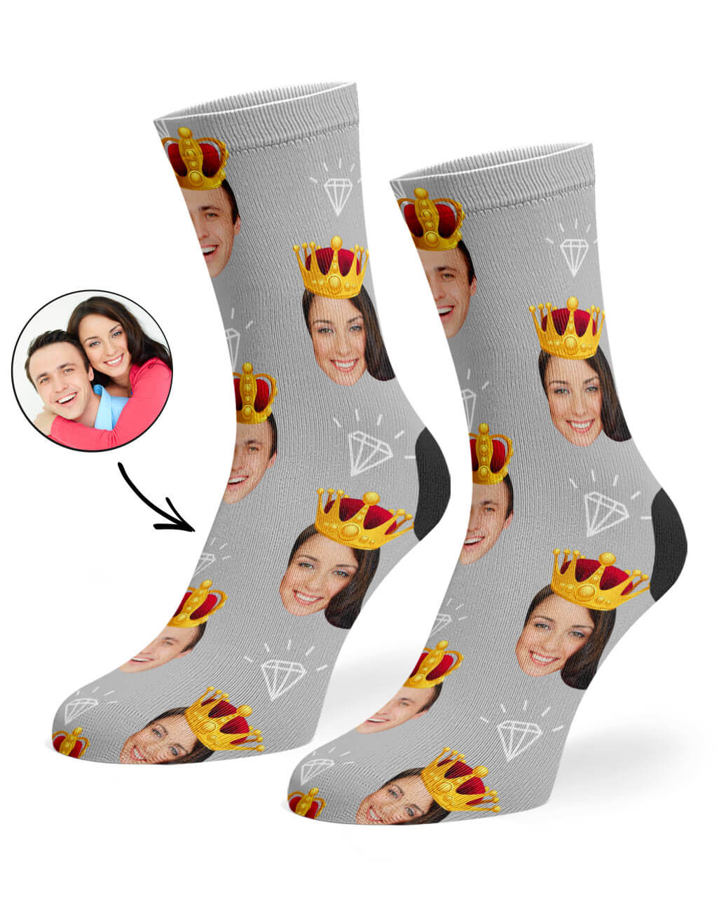 King & Queen Custom Socks
