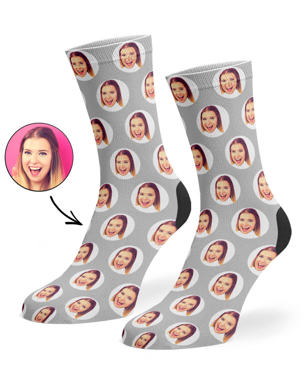 Polka Circle Custom Socks