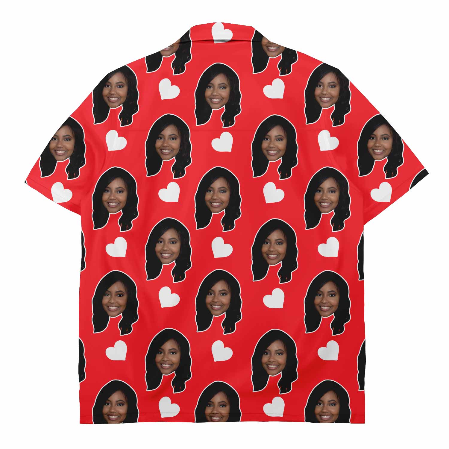 love hearts custom face shirt