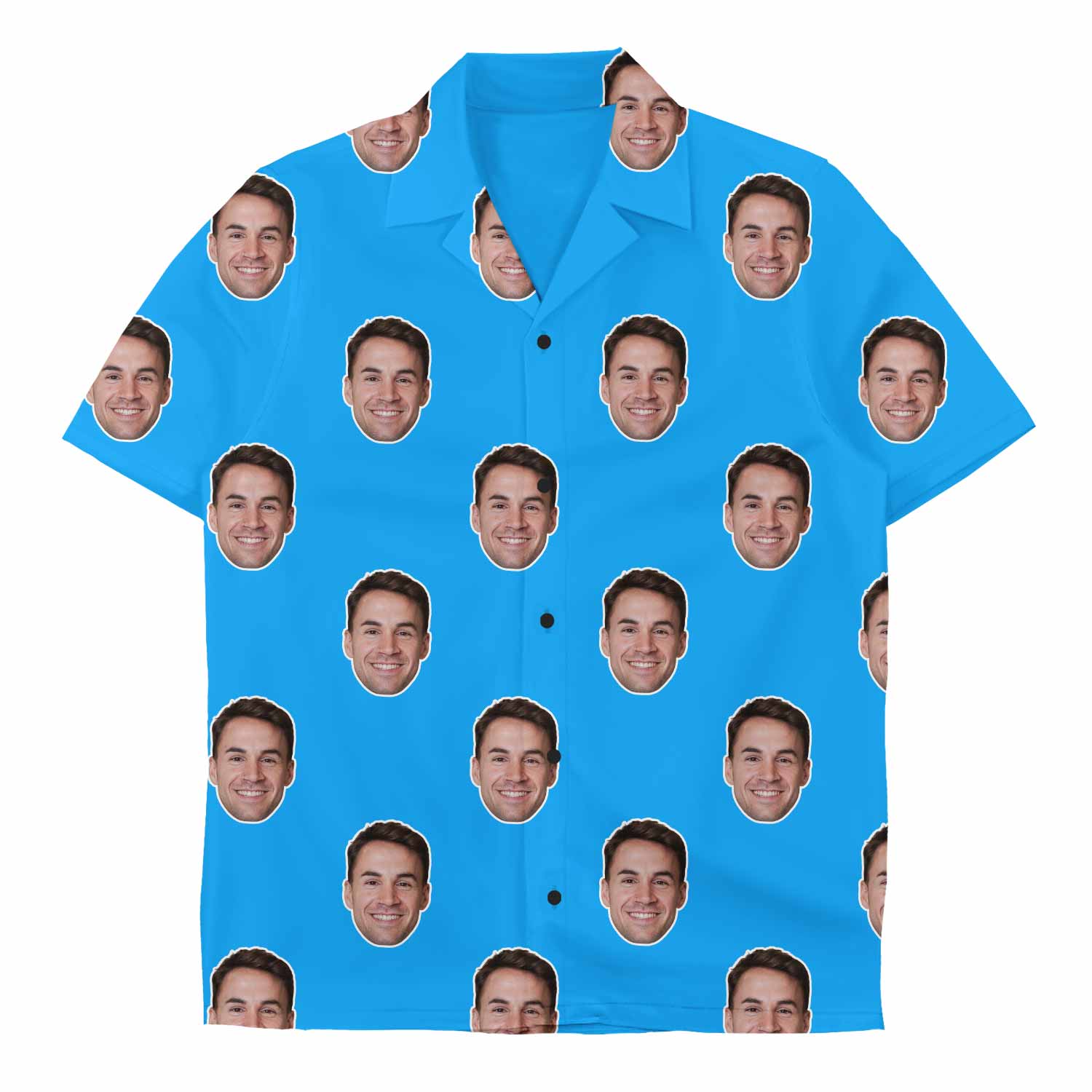 blue custom face shirt