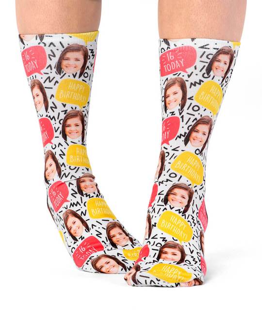 Happy 16th Birthday Custom Socks