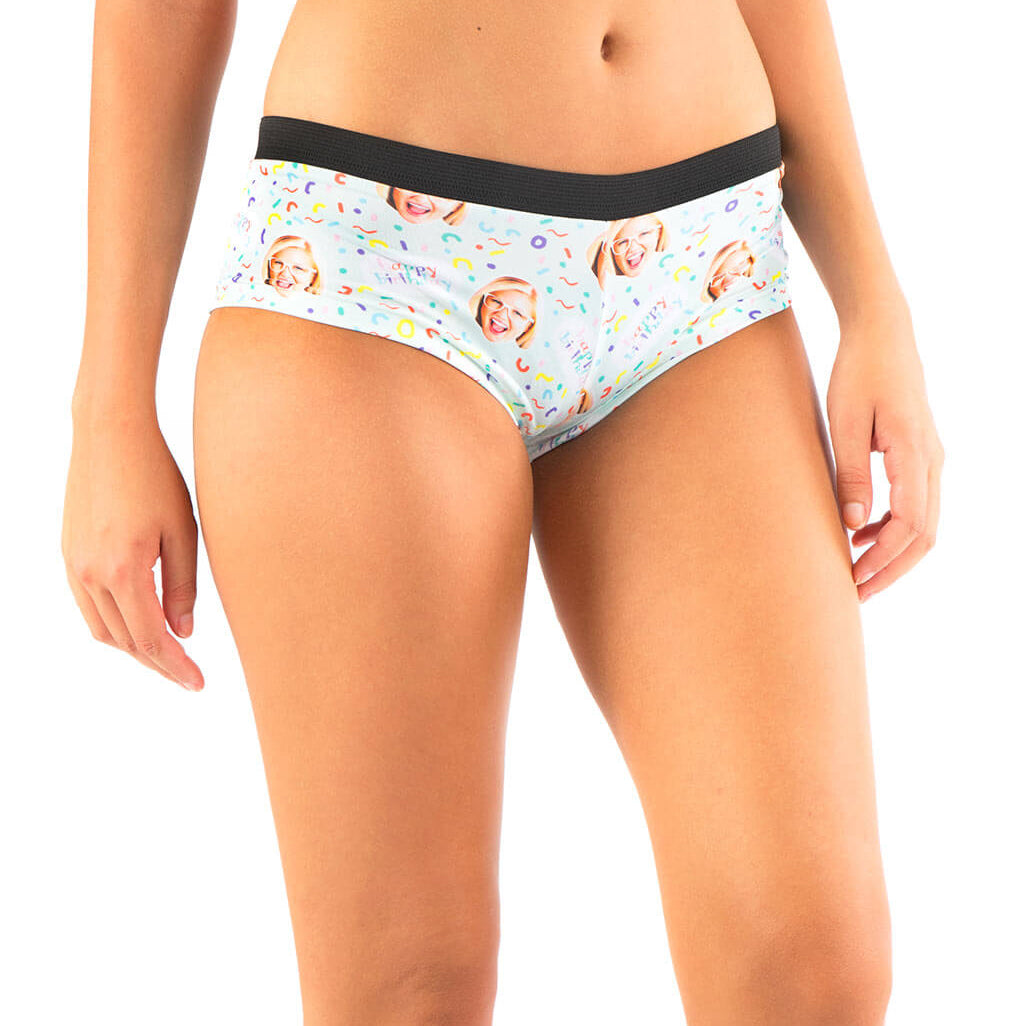 Happy Birthday Face Custom Panties