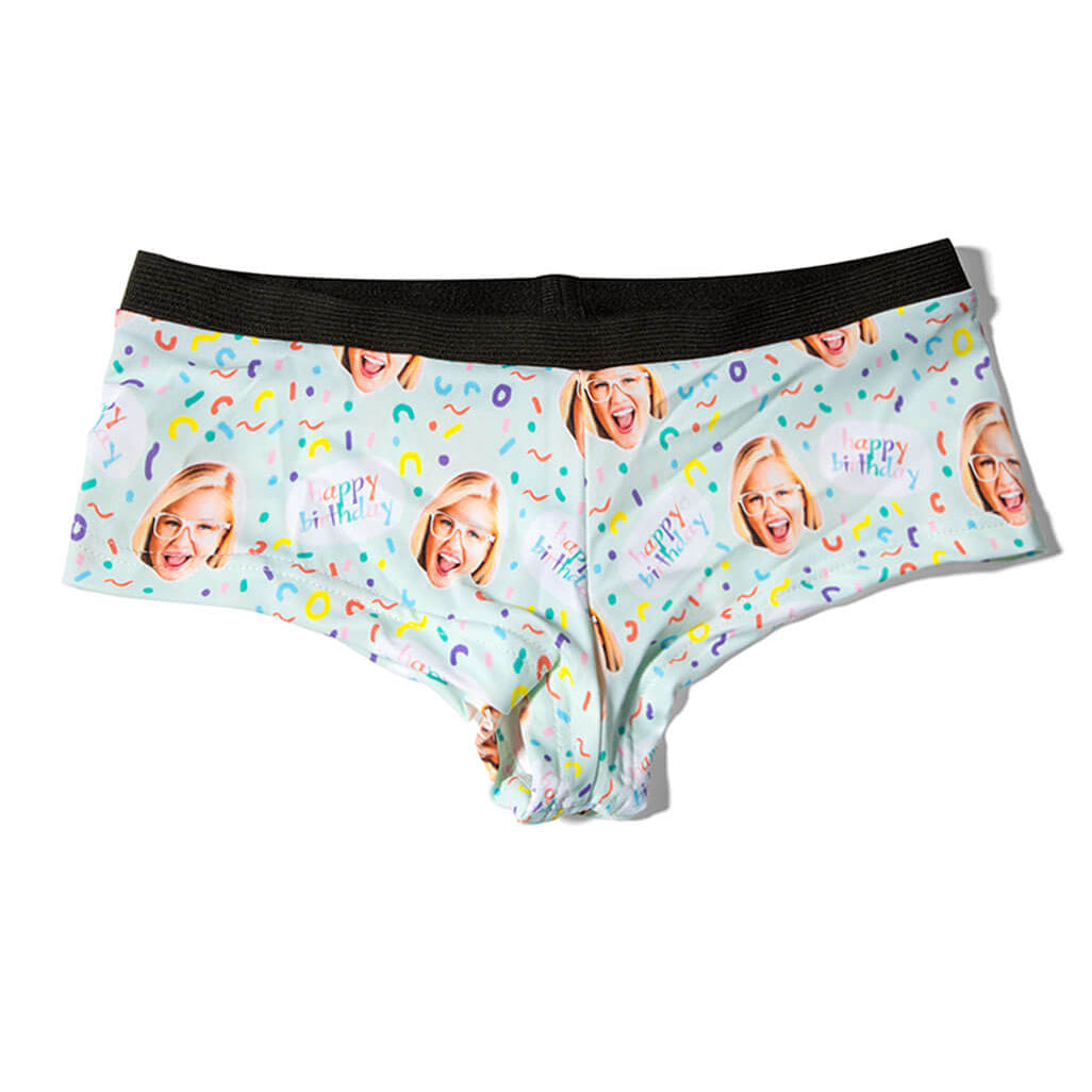 Happy Birthday Face Custom Panties