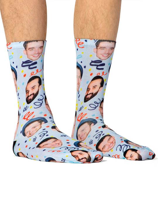 Happy Birthday Confetti Custom Socks