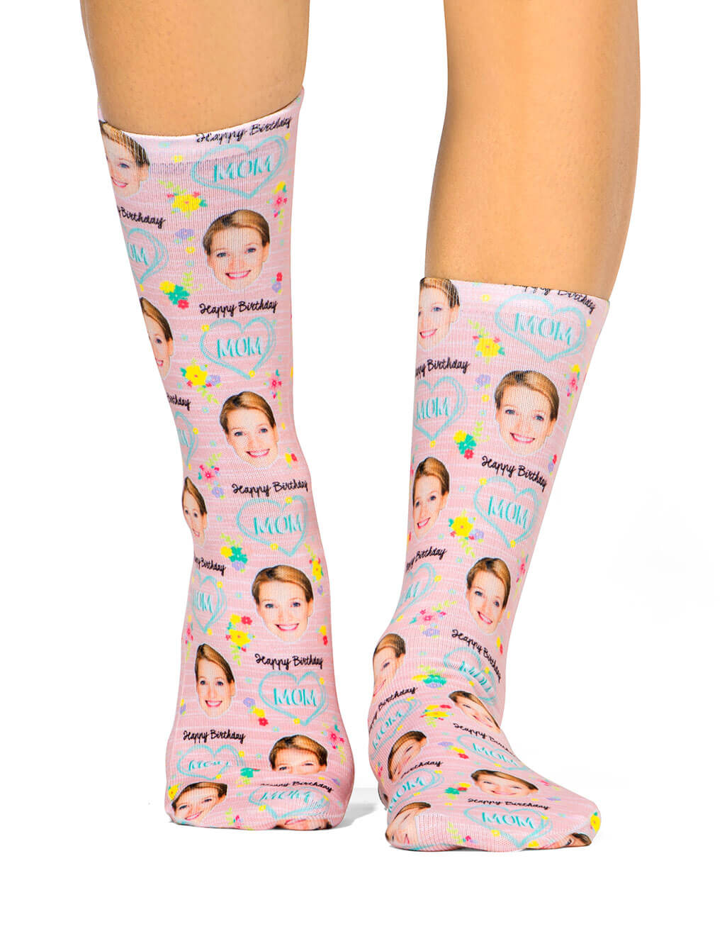 Happy Birthday Mom Custom Socks