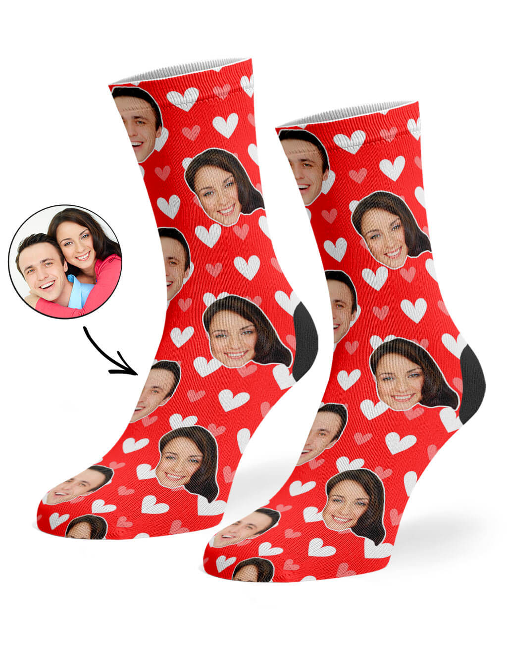 Hearts Custom Socks