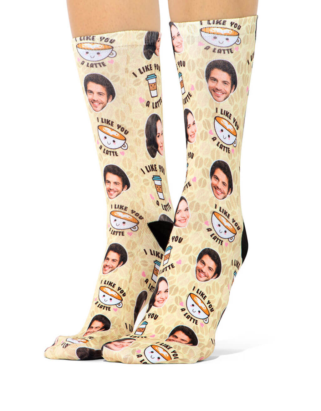 I Like You A Latte Custom Socks