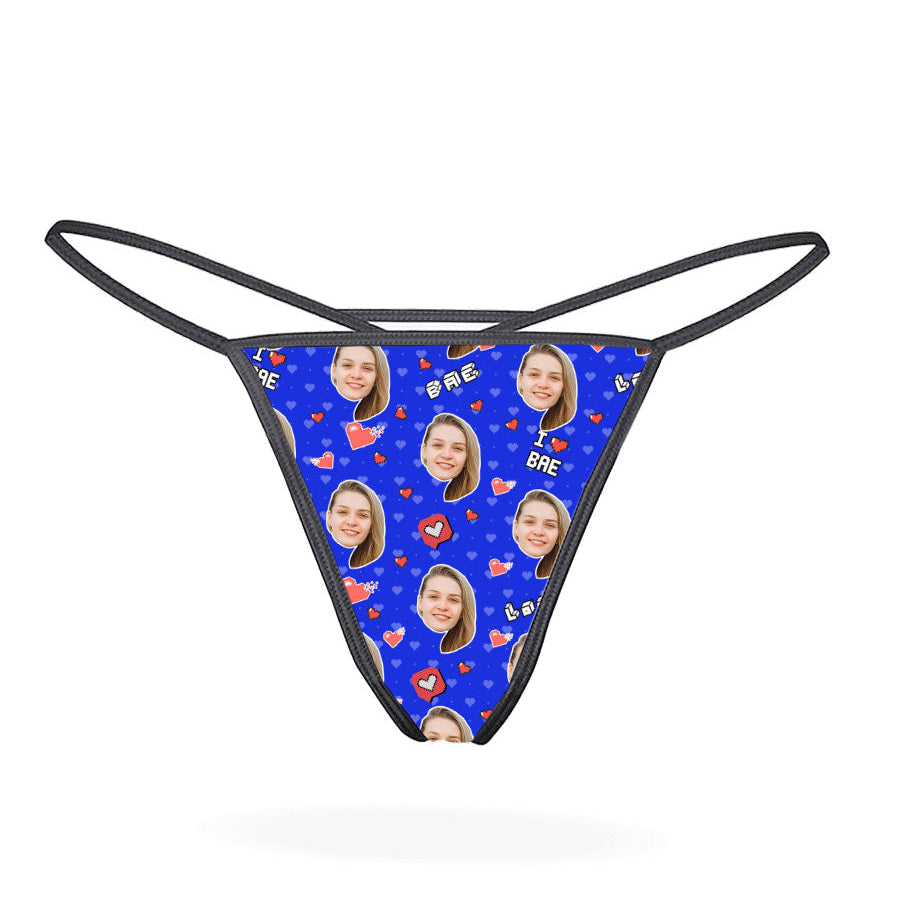 I Love Bae Custom Thong