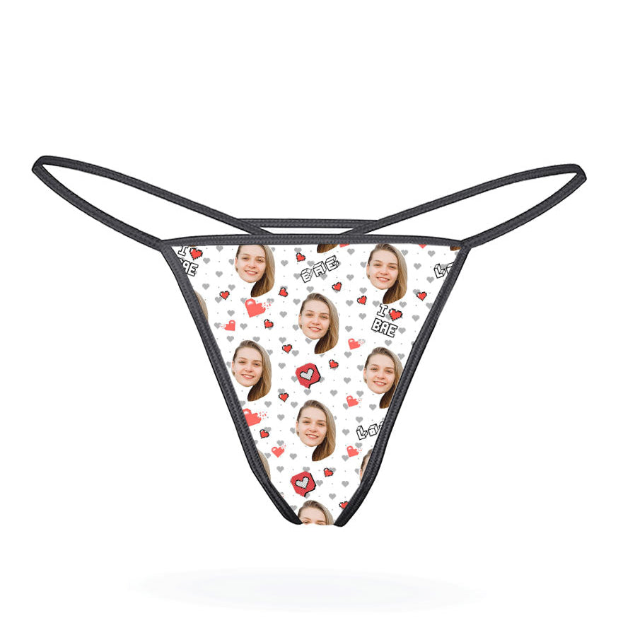 I Love Bae Custom Thong