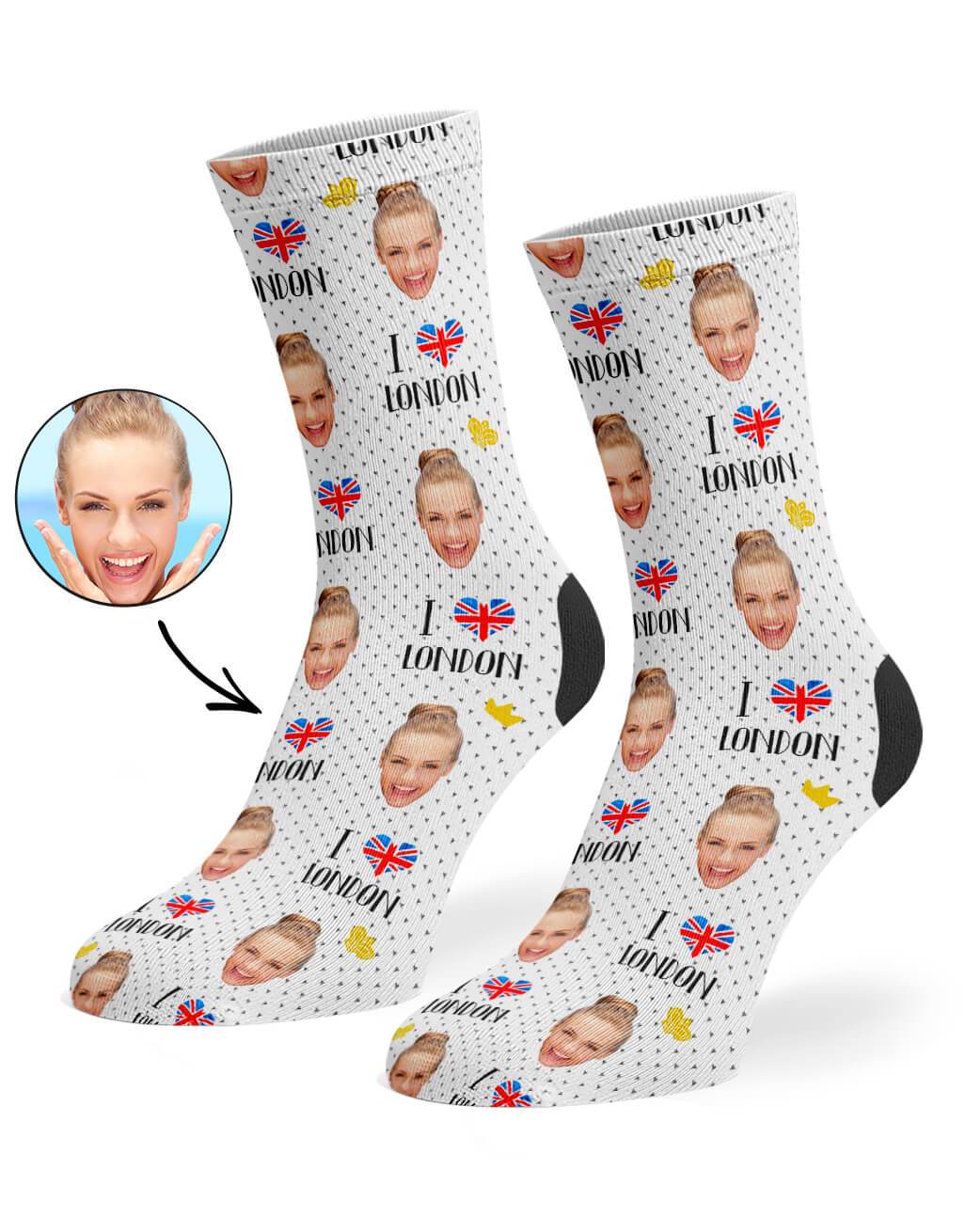 I Love London Custom Socks