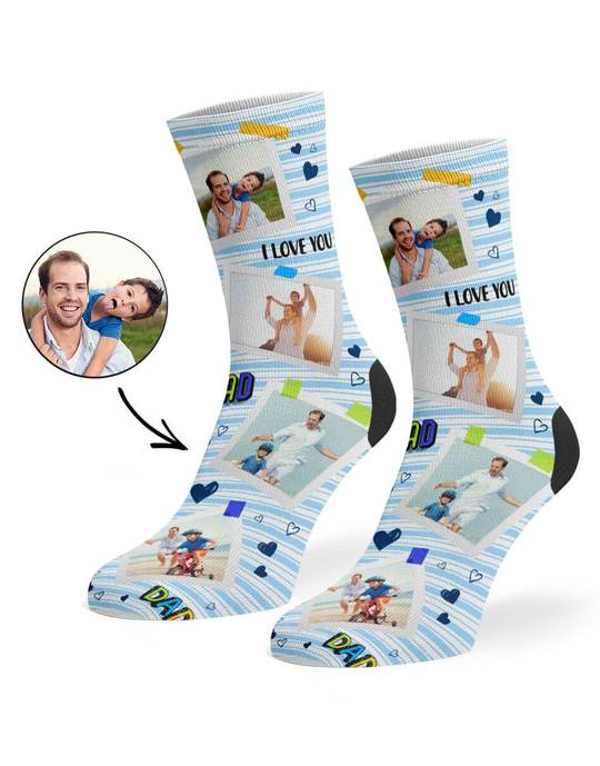 Photo Collage Dad Custom Socks