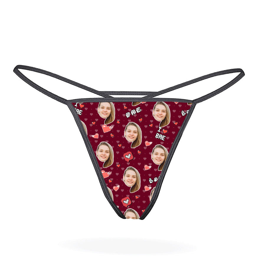 I Love Bae Custom Thong