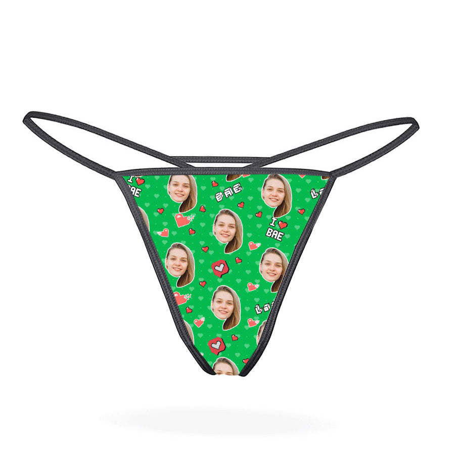 I Love Bae Custom Thong