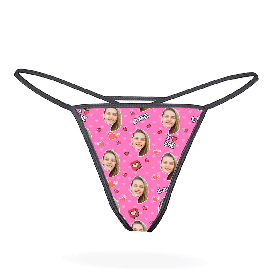 I Love Bae Custom Thong