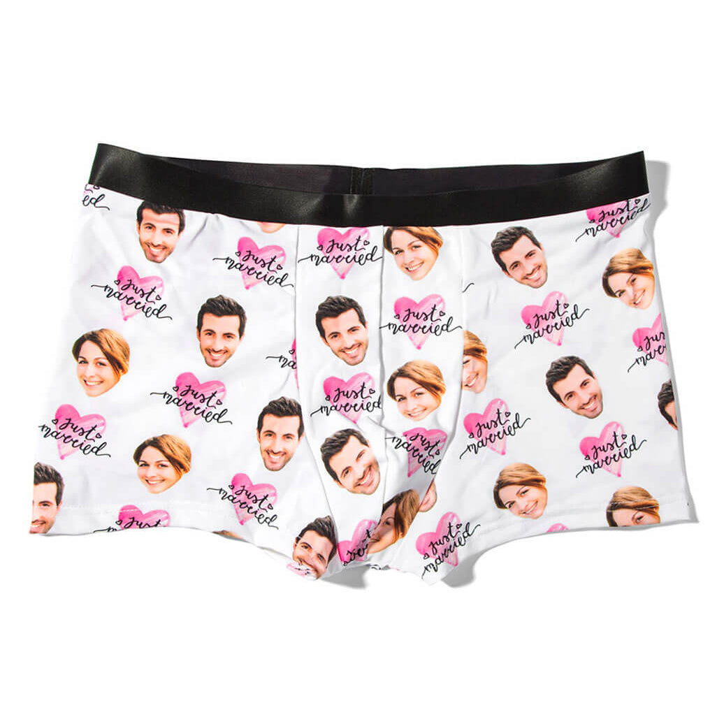 Just Married Custom Boxers