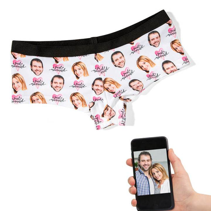 Just Married Custom Panties