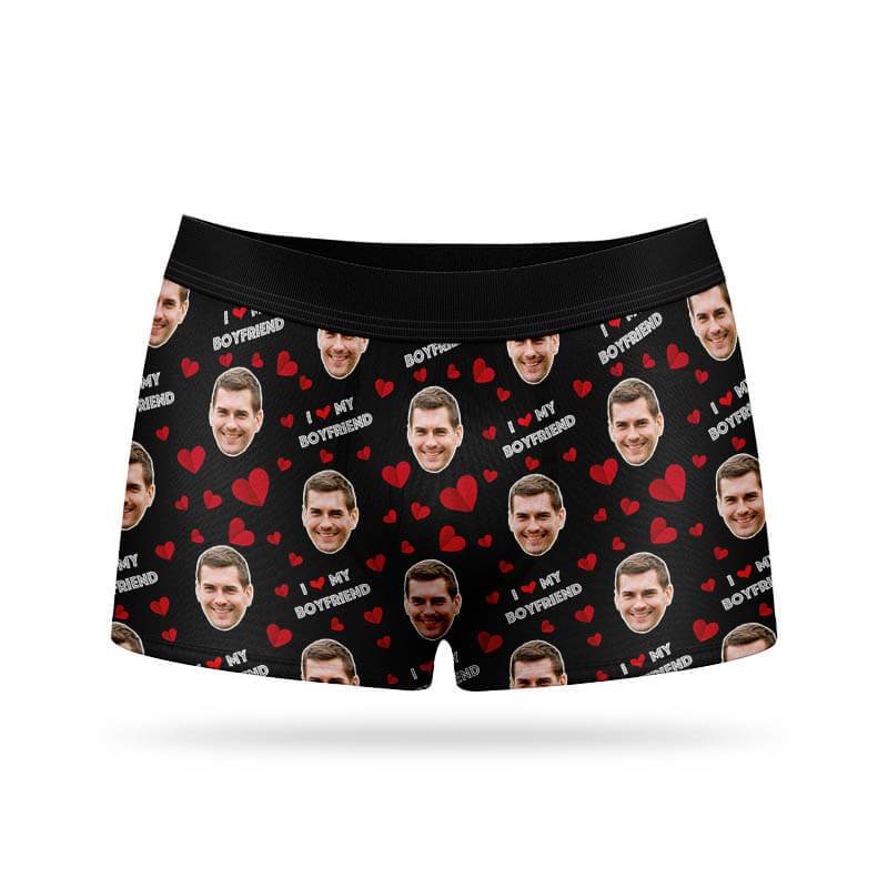 I Love My Boyfriend Custom Boxers