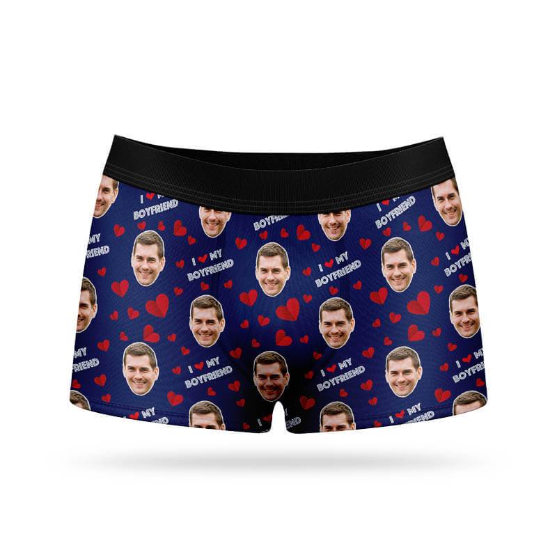 I Love My Boyfriend Custom Boxers