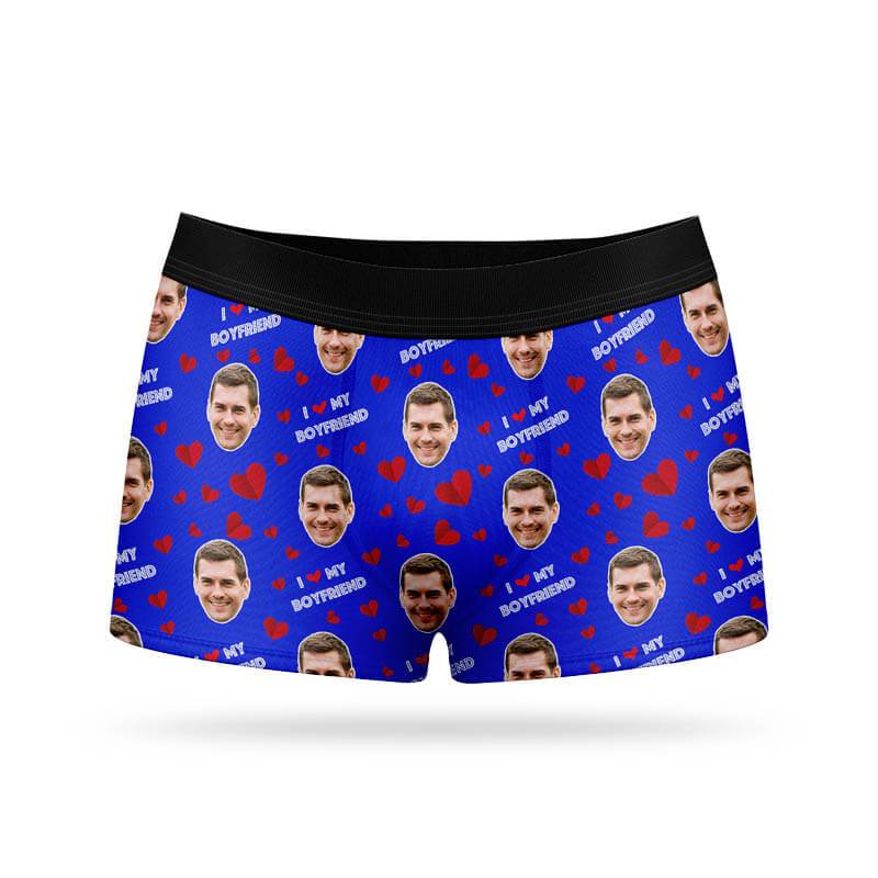 I Love My Boyfriend Custom Boxers