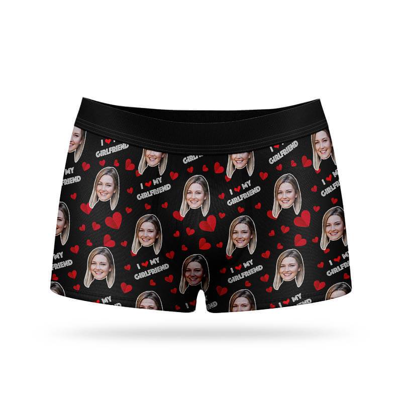 I Love My Girlfriend Custom Boxers