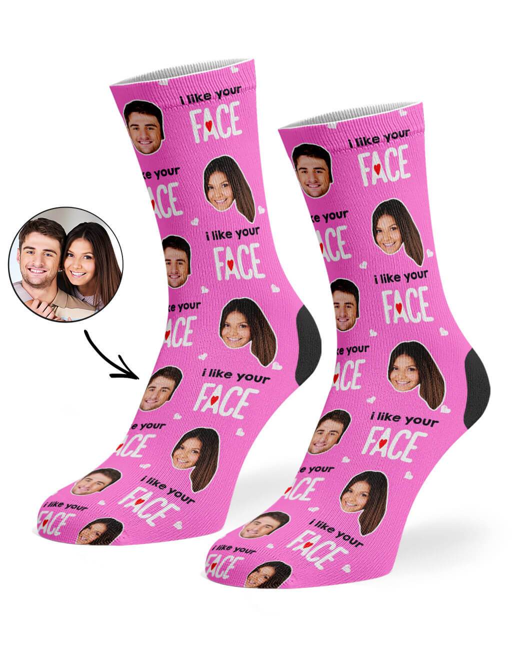 I Like Your Face Custom Socks