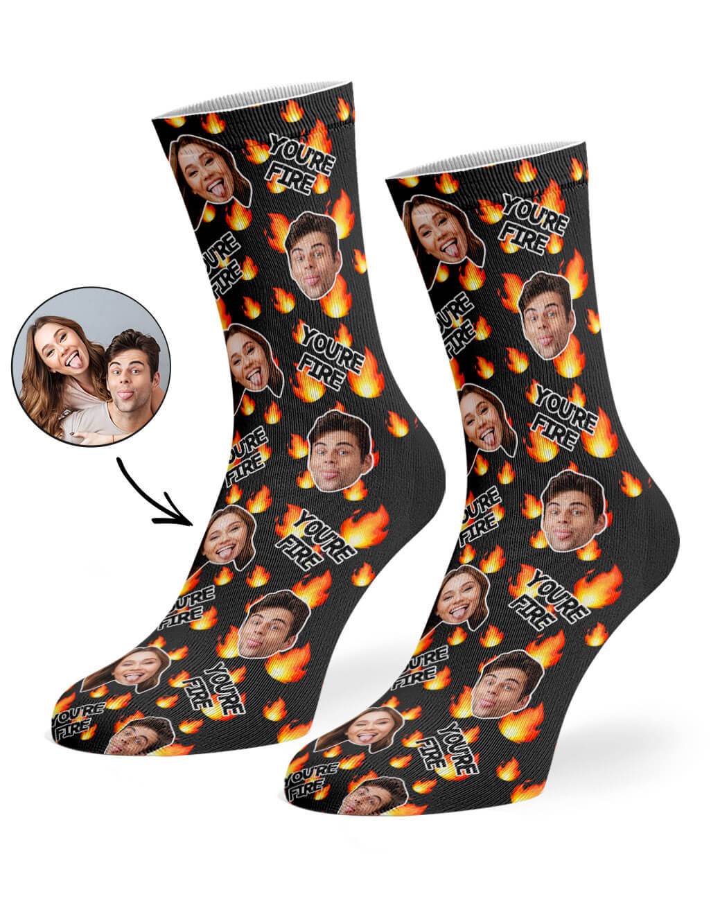 You're Fire Custom Socks