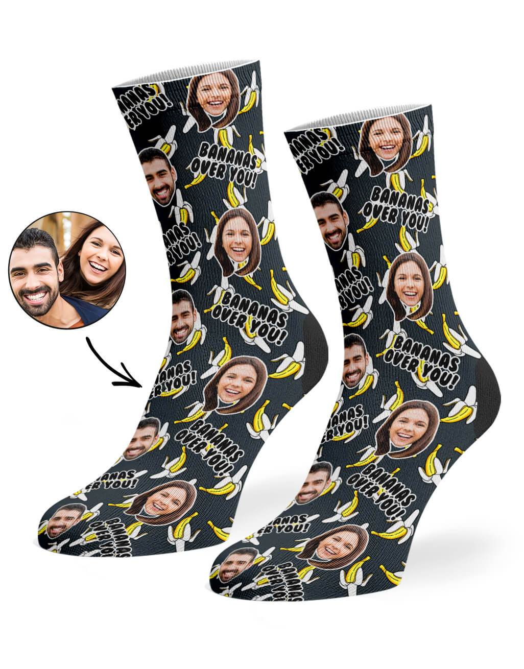 Bananas Over You Custom Socks