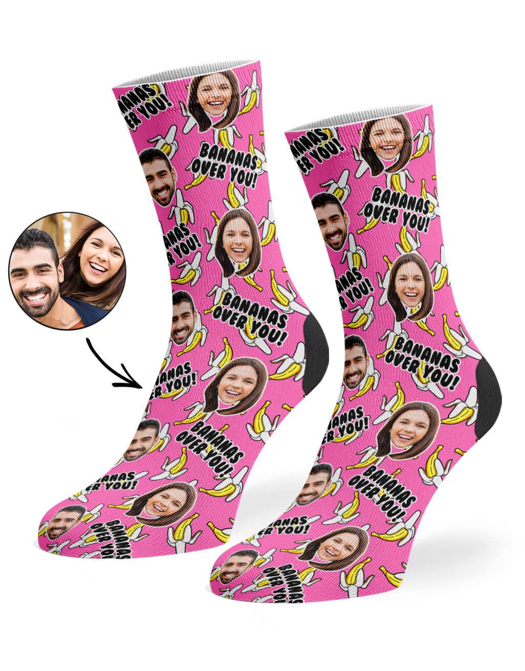 Bananas Over You Custom Socks