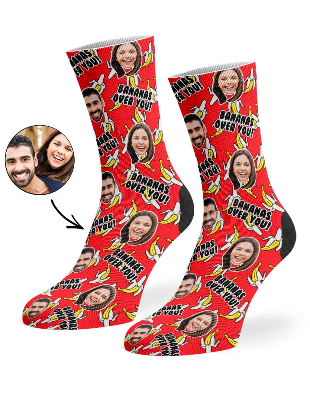 Bananas Over You Custom Socks