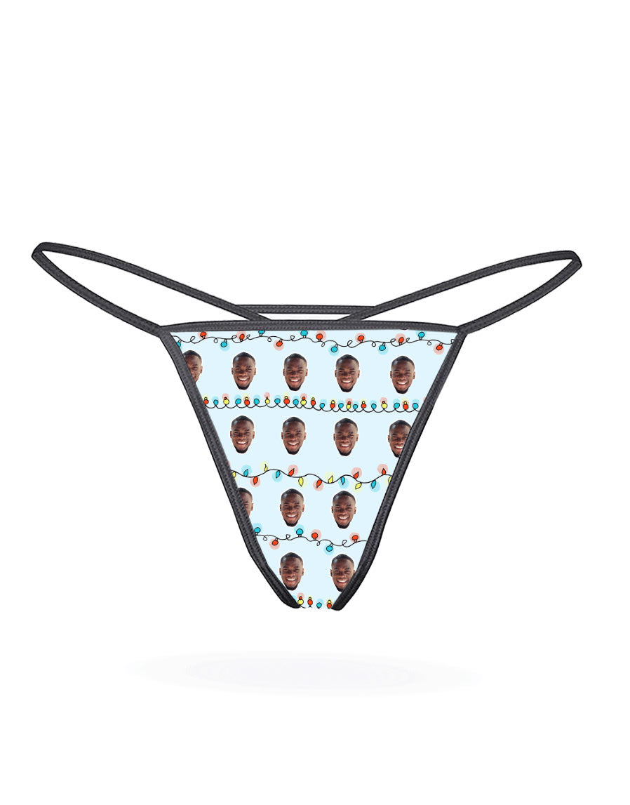 Christmas Lights Custom Thong