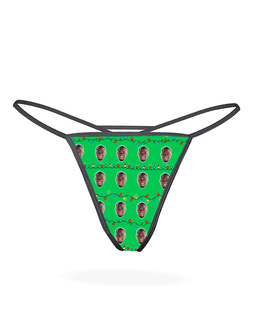 Christmas Lights Custom Thong