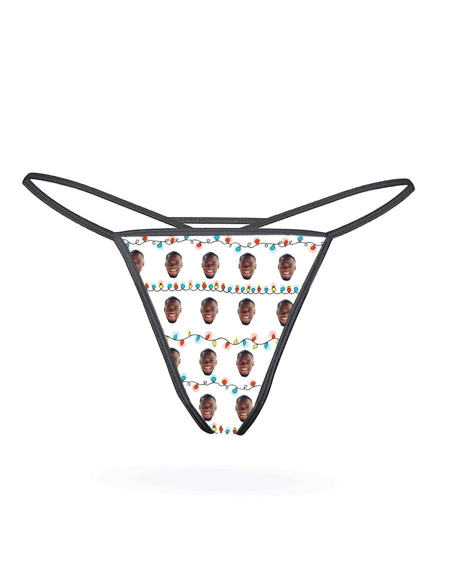 Christmas Lights Custom Thong
