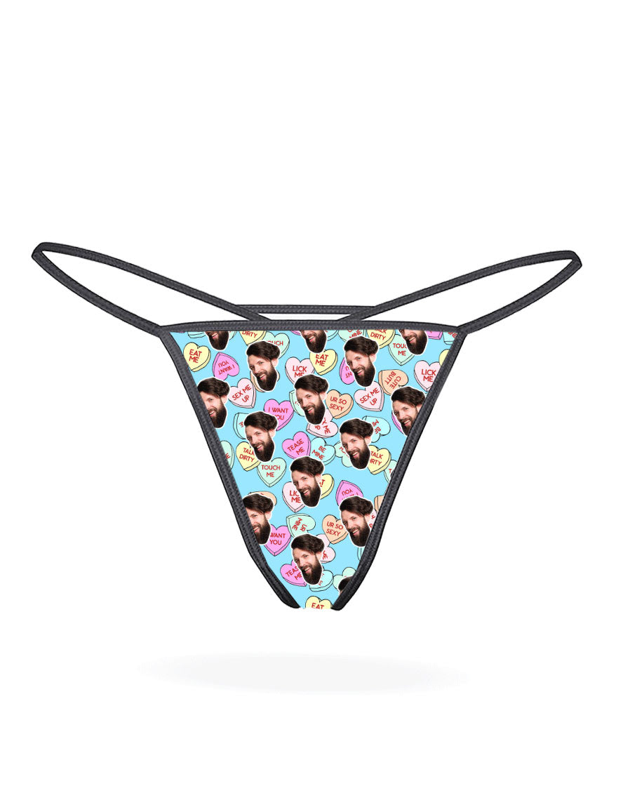 Naughty Love Hearts Custom Thong