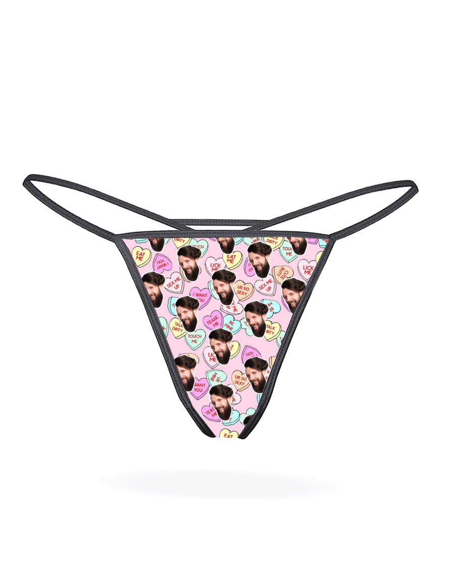 Naughty Love Hearts Custom Thong