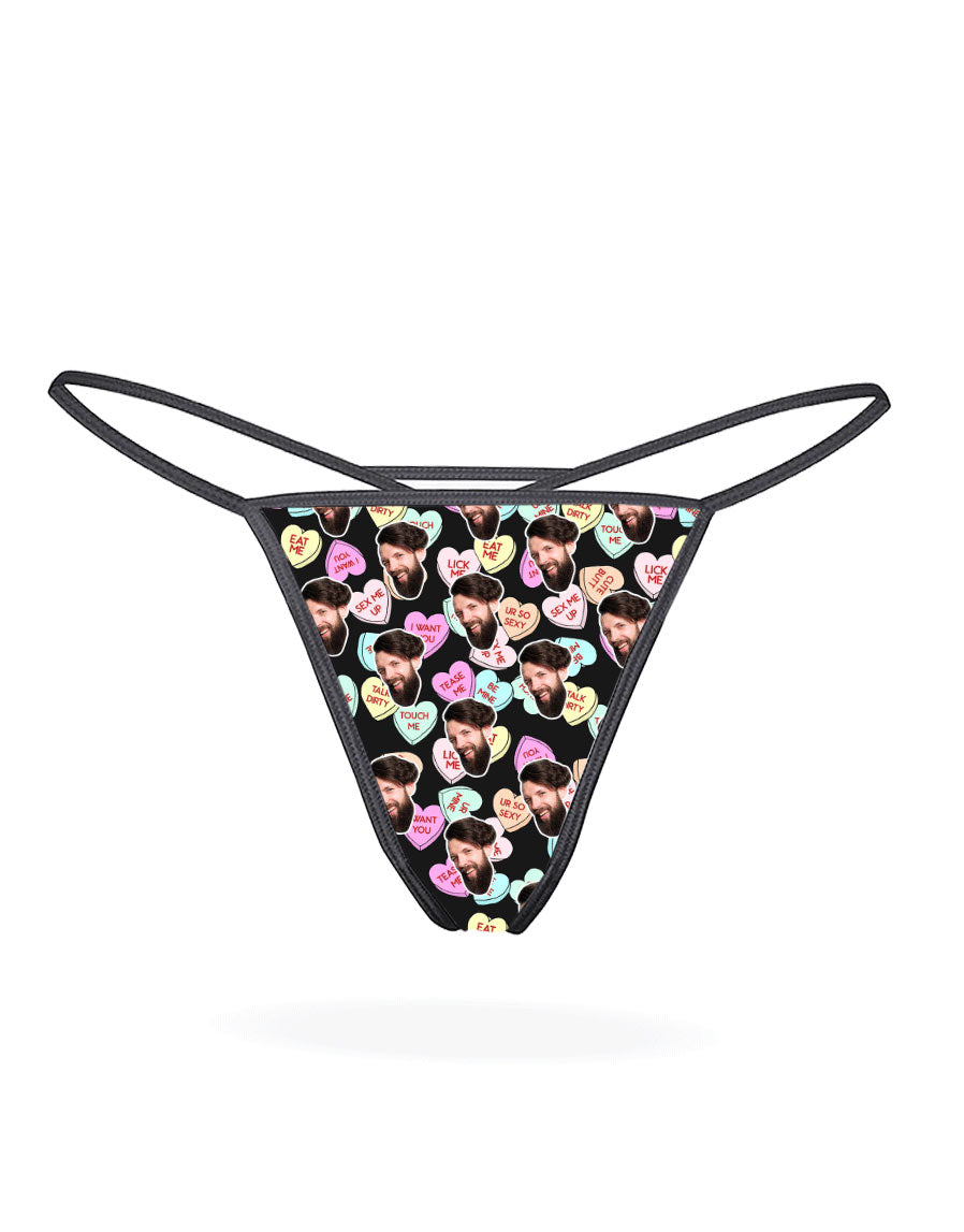 Naughty Love Hearts Custom Thong