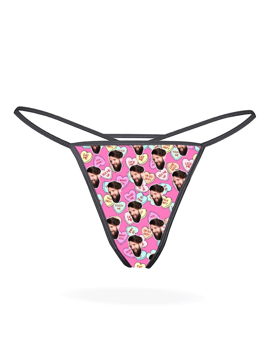 Naughty Love Hearts Custom Thong