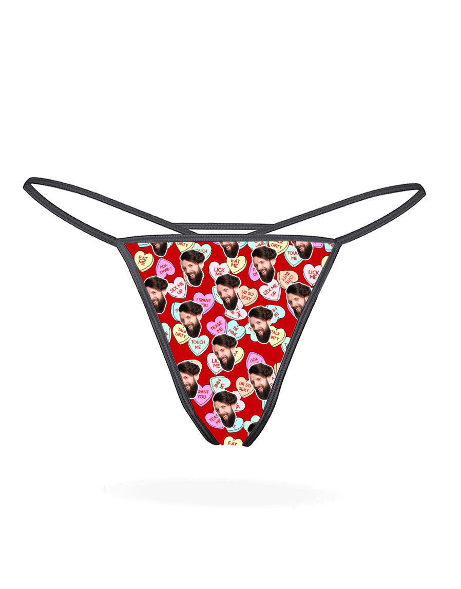 Naughty Love Hearts Custom Thong